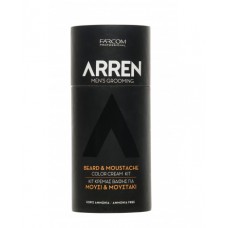 Farcom Arren Beard & Moustache Color Cream Black KIT Ανδρική Βαφή για γένια Χωρίς Αμμωνία Μαύρο 60ml