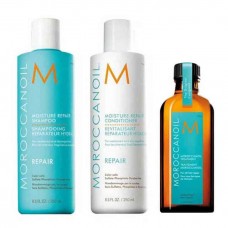 Moroccanoil Pack3 Moisture Repair Shampoo 250ml Conditioner 250ml Oil Treatment 100ml 